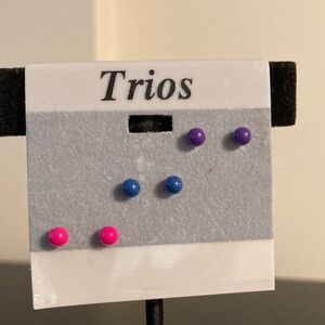 Vibrant Stud Earrings Set